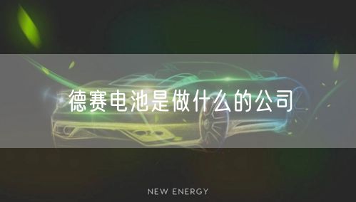 德赛电池是做什么的公司