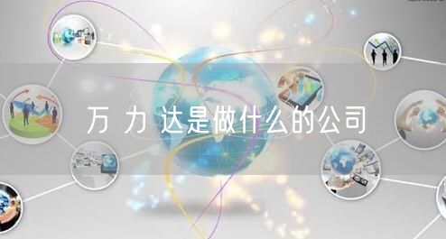 万 力 达是做什么的公司