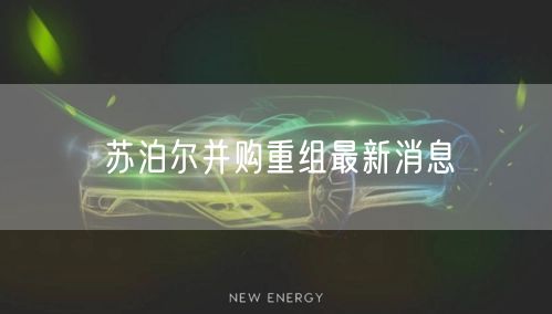 苏泊尔并购重组最新消息