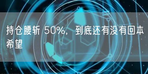 持仓腰斩 50%，到底还有没有回本希望